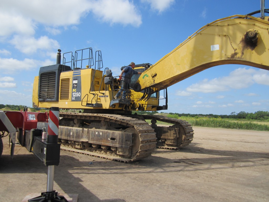 tear down break down of excavator for transport