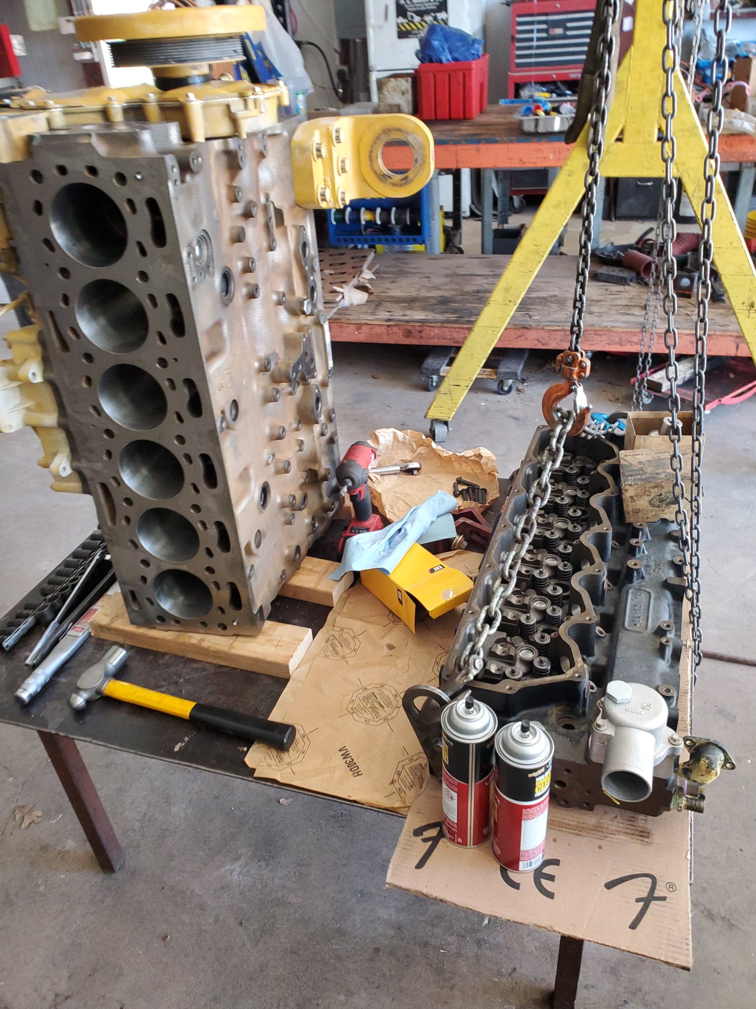 Diesel engine block cylinder head teardown rebuild shop heavy equipment overhaul San Antonio Texas A.L. Boeck and Co.