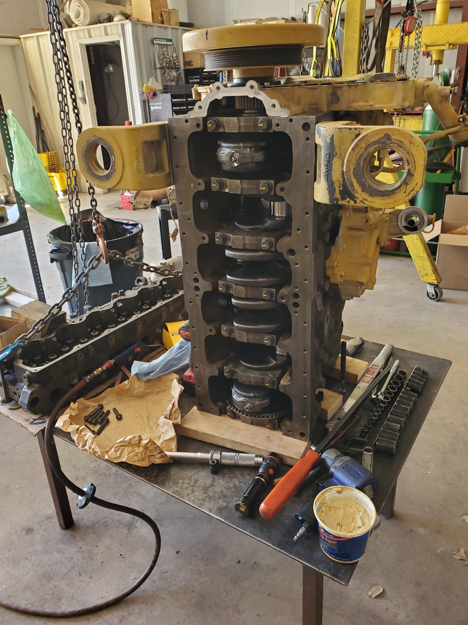 Heavy equipment diesel engine block crankshaft rebuild teardown shop San Antonio Texas A.L. Boeck and Co.